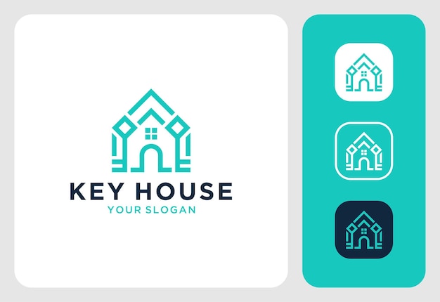 Kluczowy Dom Nieruchomości Eleganckie Inspiracje Do Projektowania Logo