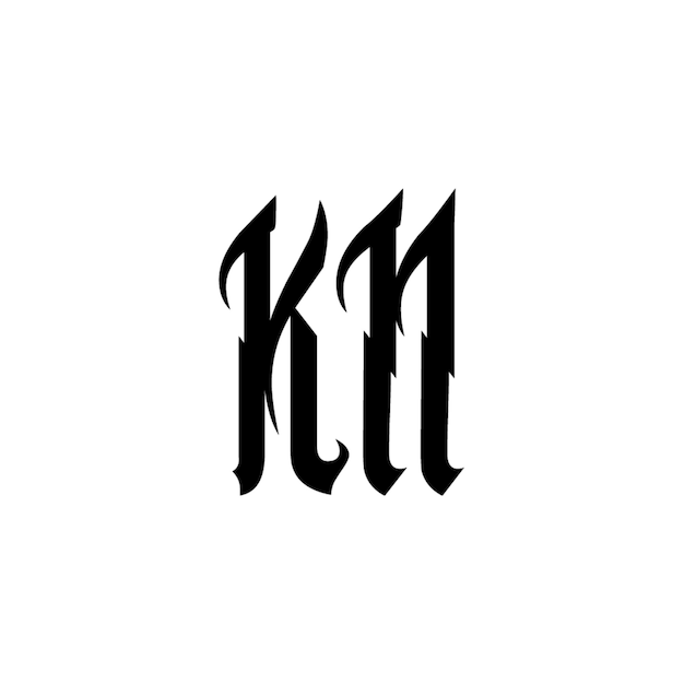 KN monogram logo projekt list tekst nazwa symbol monochromatyczne logotyp alfabet znak proste logo