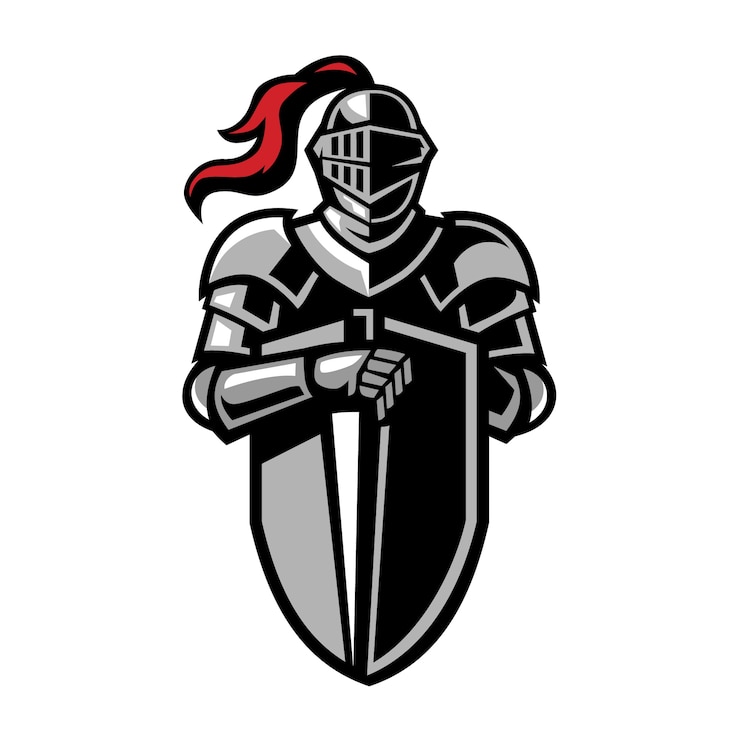 Wektor knights badge logo design