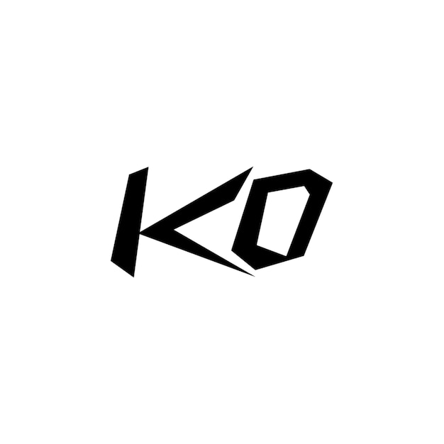 KO monogram logo projekt list tekst nazwa symbol monochromatyczne logotyp alfabet znak proste logo