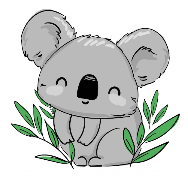 Koala Beautiful Cute Dziecinna Ilustracja. Ilustracja.