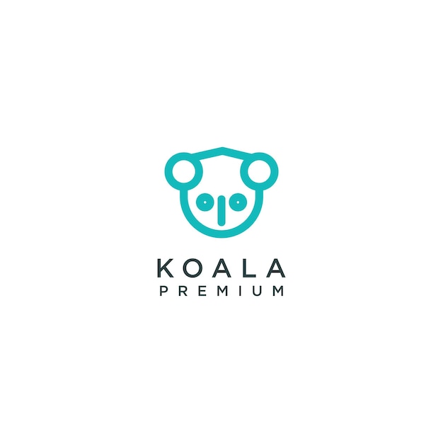 Plik wektorowy koala logo desing ikona wektor