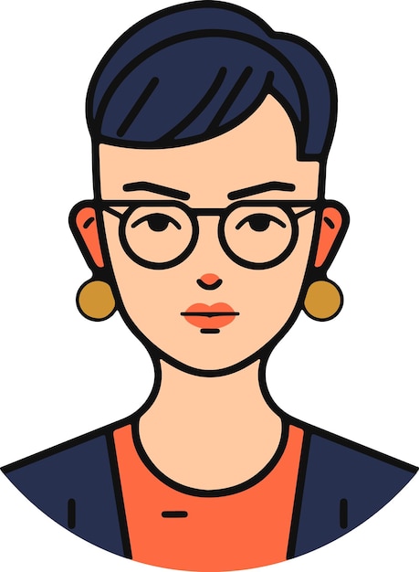 Plik wektorowy kobieta avatar kobieta twarz kolorowy ikona wektor ilustracja