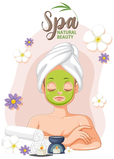 Kobieta spa nakładająca maskę na twarz