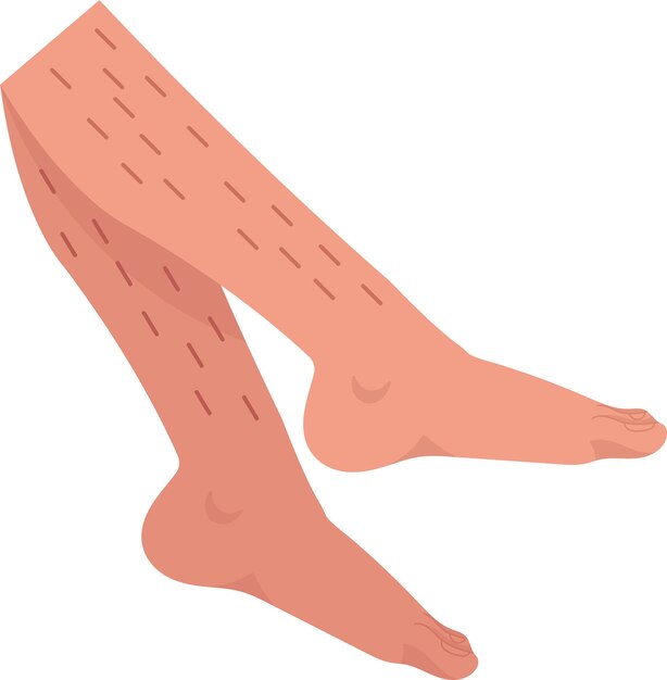 Plik wektorowy kobieta włosy ciało pozytywne nogi