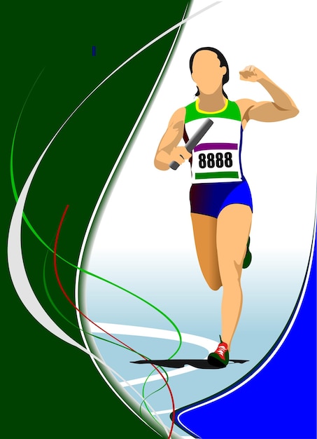 Plik wektorowy kobieta z systemem ilustracji wektorowych 3d