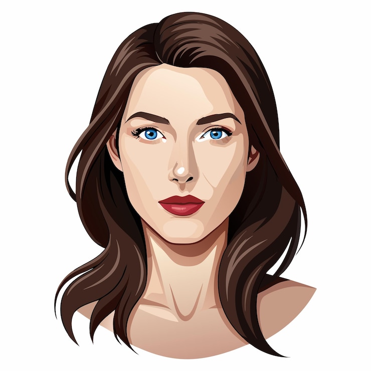 Wektor kobiety piękno twarz ilustracja wektorowa
