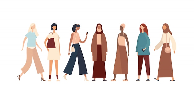 Kobiety różnych ras i kultur. ilustracja