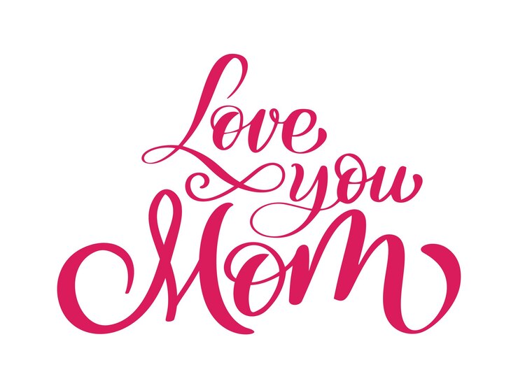 Kocham cię mama karty Ręcznie rysowane napis projekt Happy Mother s Day typograficzne tło