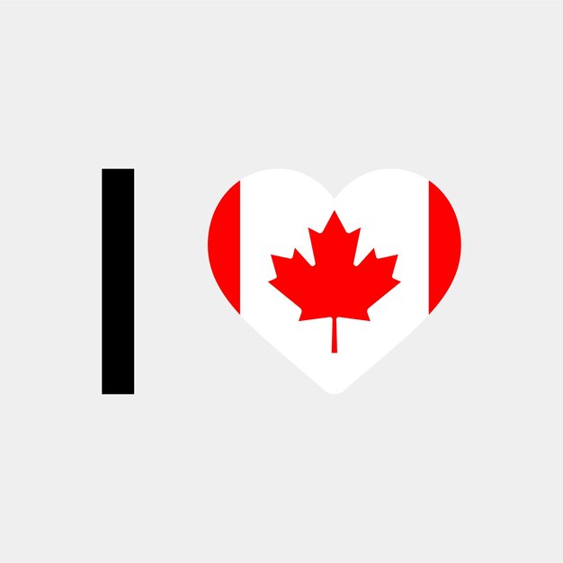 Kocham Kanada Country Heart ilustracja wektorowa