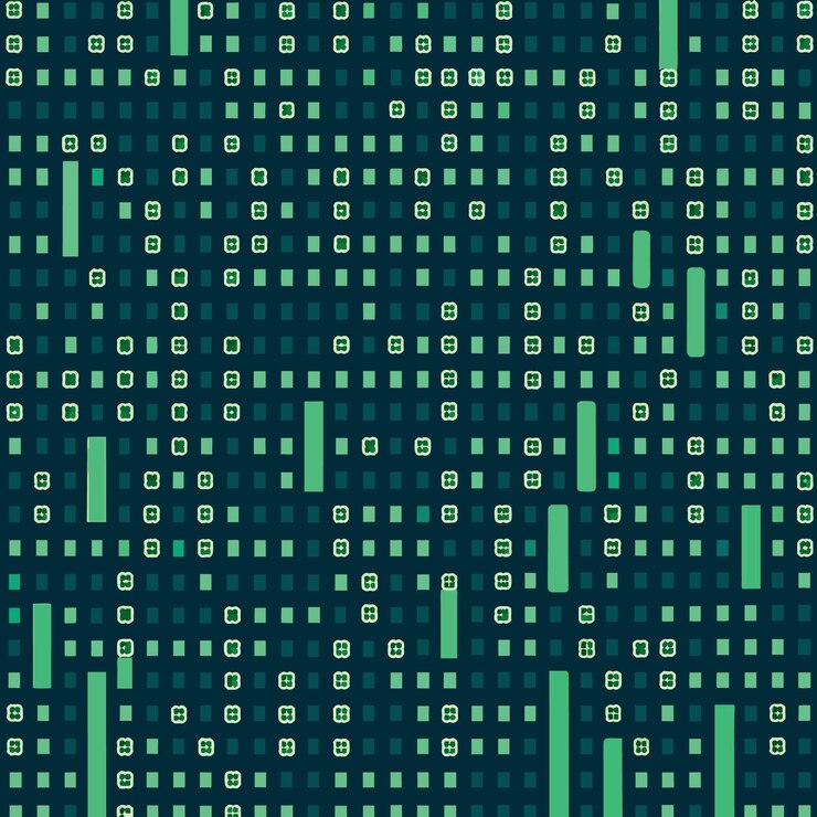 Wektor kod binarny bezszwowy wzór poziomy tło technologii cyfrowej matryca abstrakcyjna