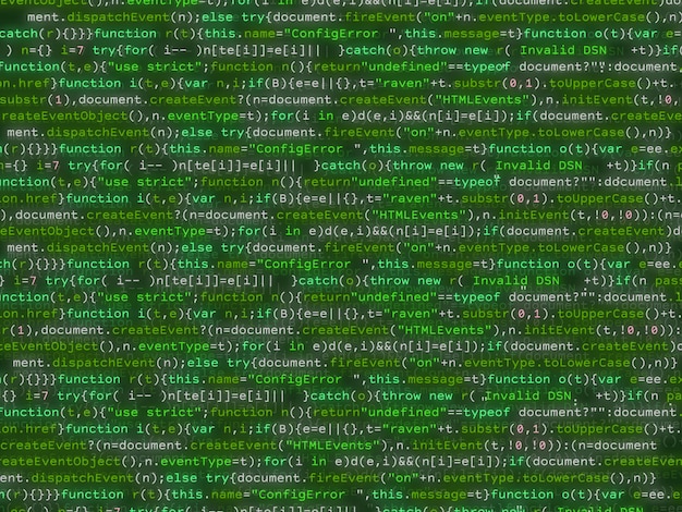 Plik wektorowy kod programu mieniący się kolorowym bakcground.