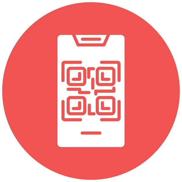 Kod QR Skanowanie stylu ilustracji wektorowej