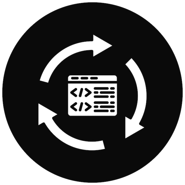 Kod Refactoring ikonowy obraz wektorowy Może być używany do rozwoju aplikacji mobilnych