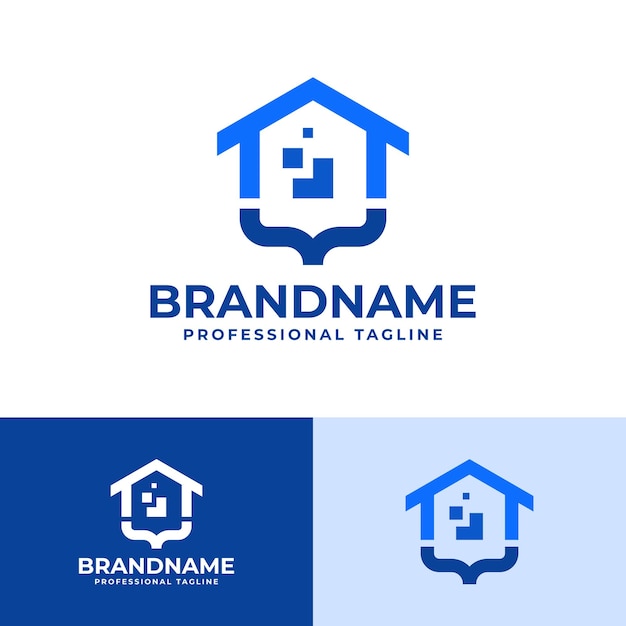 Kodowanie Home Pixel Logo Odpowiednie Dla Każdego Biznesu Związanego Z Kodem I Pixelem