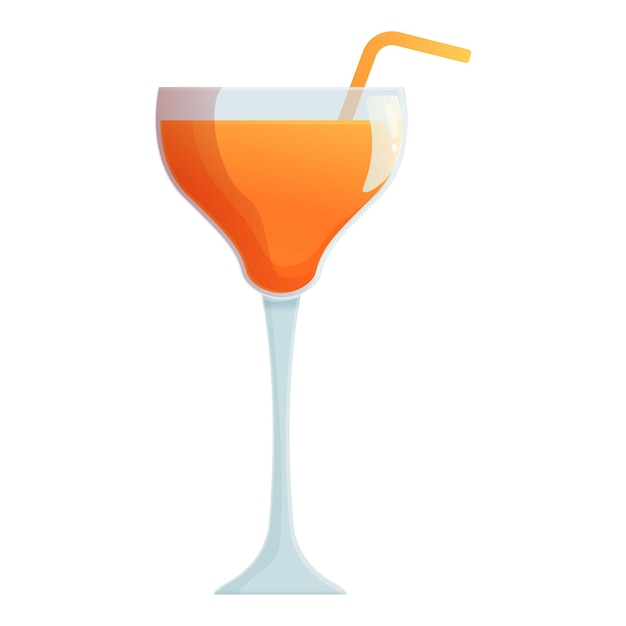 Koktajl mieszany z winem ikona wektora kreskówki Party alkohol