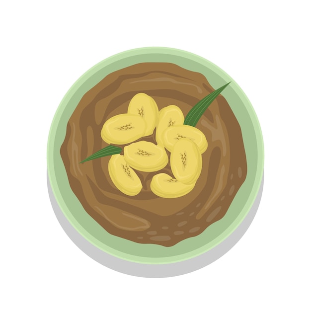 Plik wektorowy kolak pisang lub banan ponton ilustracji wektorowych żywności