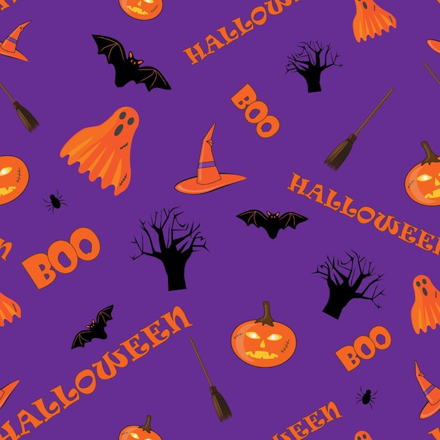 Kolaż atrybutów i symboli halloween 2