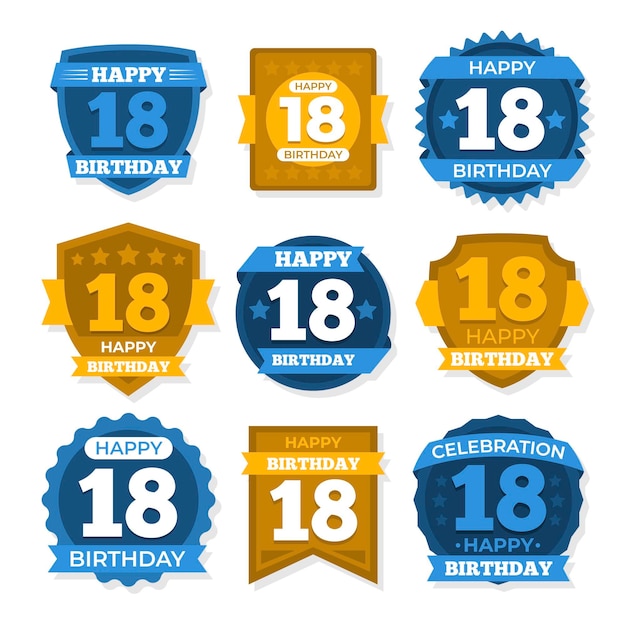Kolekcja 18 Odznak Urodzinowych