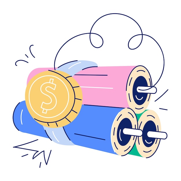 Kolekcja Banków I Finansów Doodle Icon
