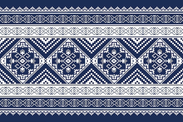 Kolekcja bezszwowych wzorów pikseli z koronką i geometrycznymi wzorami idealnymi dla vintagei