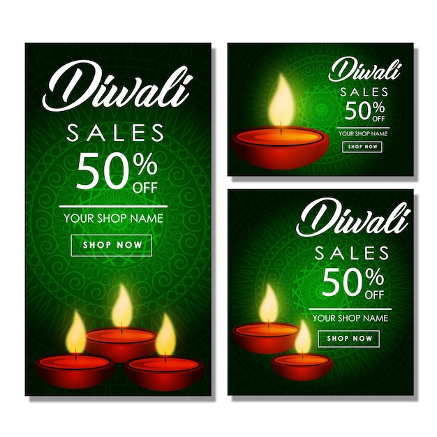 Plik wektorowy kolekcja brokerka diwali