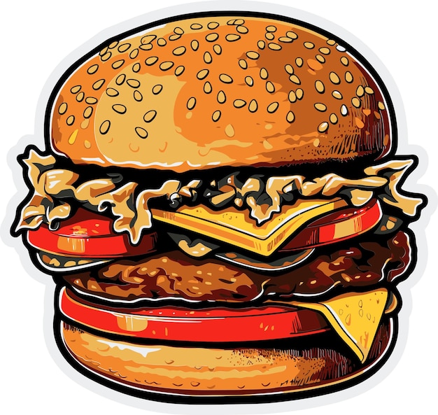 Kolekcja Burger Vector Design Vectorized Burger Showcase