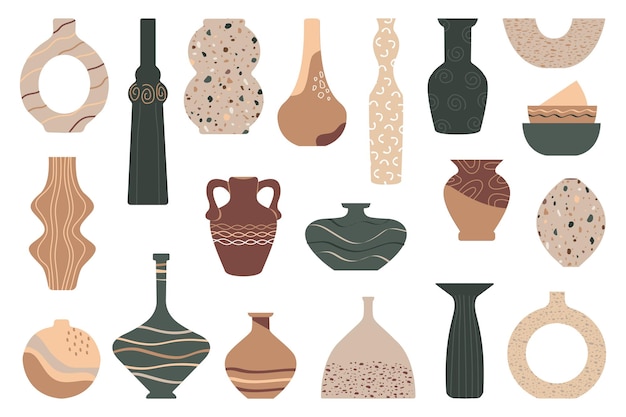 Kolekcja ceramicznych dzbanów i wazonów do wnętrz