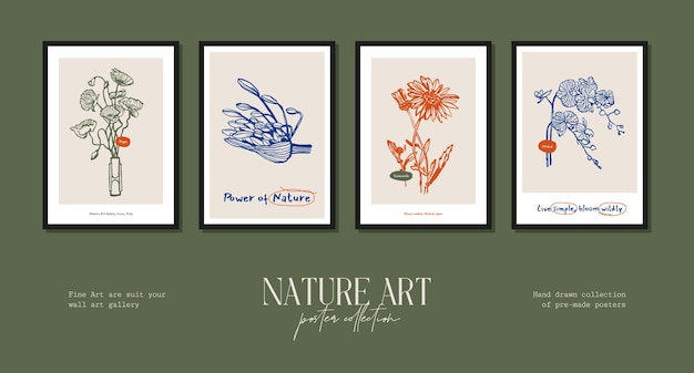 Kolekcja czeskich plakatów z dzikimi kwiatami i ilustracjami botanicznymi do Twojej galerii ściennej