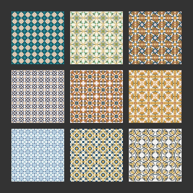 Kolekcja dekoracyjnych wzorów geometrycznych