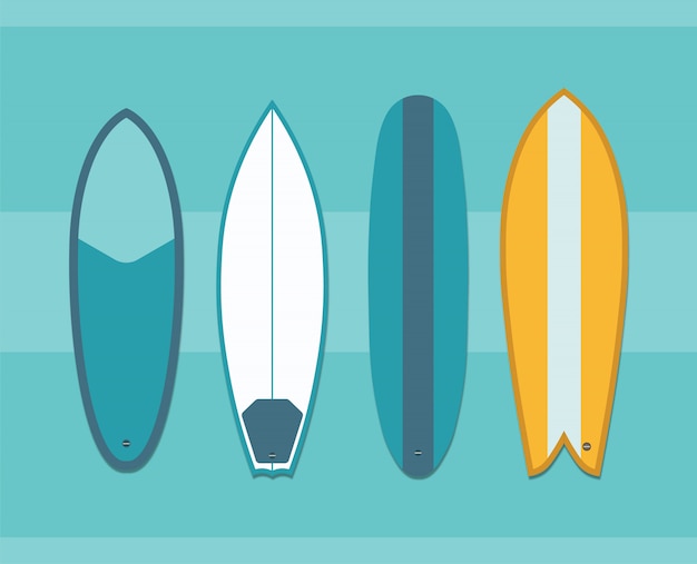 Plik wektorowy kolekcja desek surfingowych