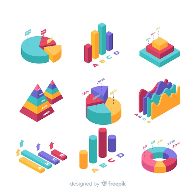Kolekcja Element Izometryczny Infographic