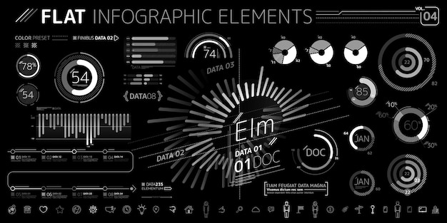 Kolekcja Elementów Wektora Korporacyjnego Infografiki