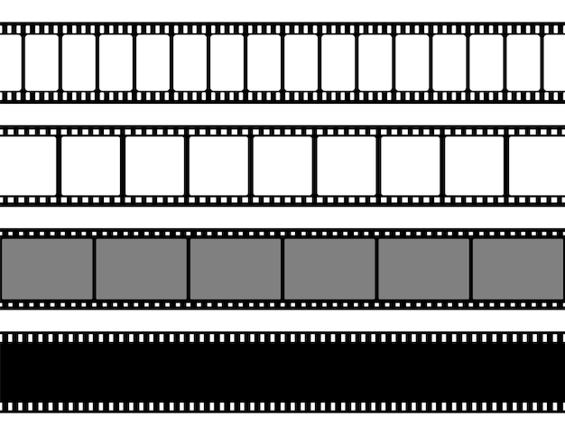 Plik wektorowy kolekcja filmów old retro cinema film strip ilustracja wektorowa nagrywanie wideo