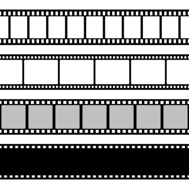 Kolekcja filmów Old retro cinema film strip ilustracja wektorowa Nagrywanie wideo