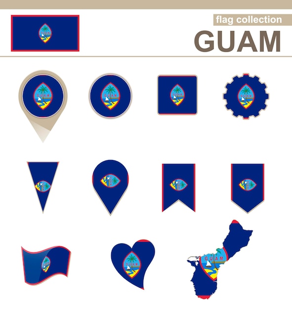 Kolekcja Flag Guam, 12 Wersji