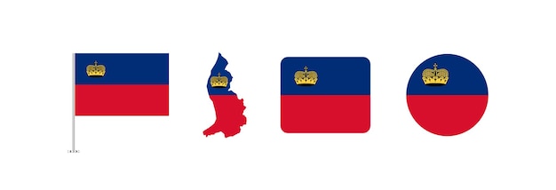 Kolekcja flag Liechtensteinu
