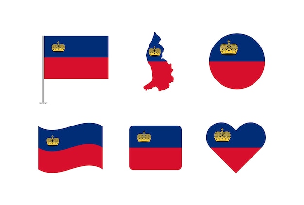 Kolekcja flag Liechtensteinu