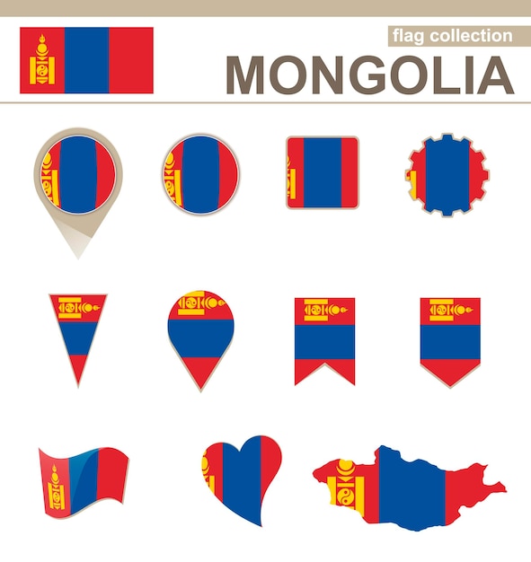 Kolekcja Flag Mongolii, 12 Wersji