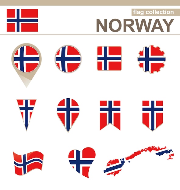 Kolekcja Flaga Norwegii, Wersje