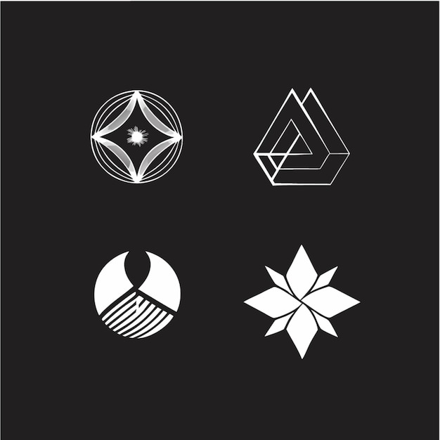 Kolekcja geometrycznych abstrakcyjnych logo