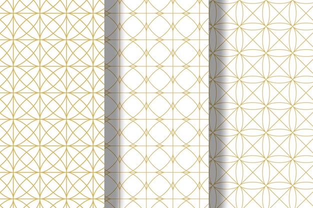 Kolekcja geometrycznych bezszwowych wzorów Prosty minimalistyczny design