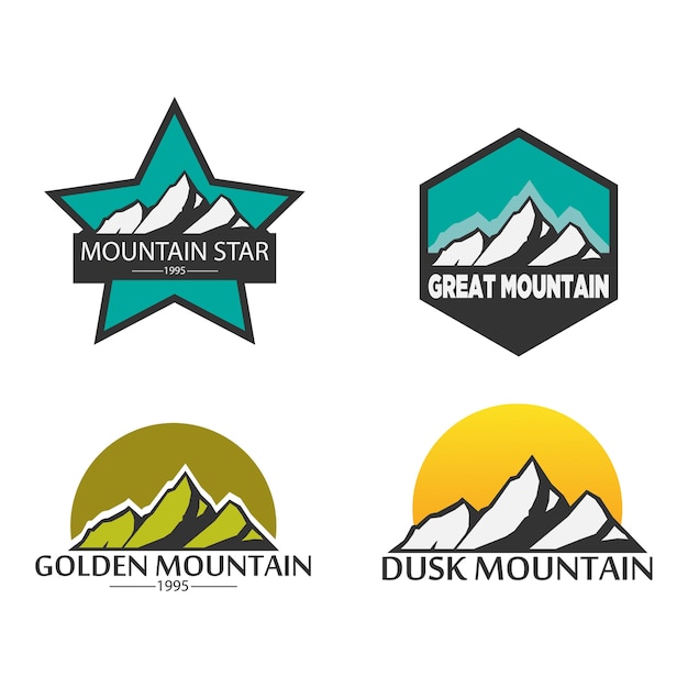 Plik wektorowy kolekcja górskich logo