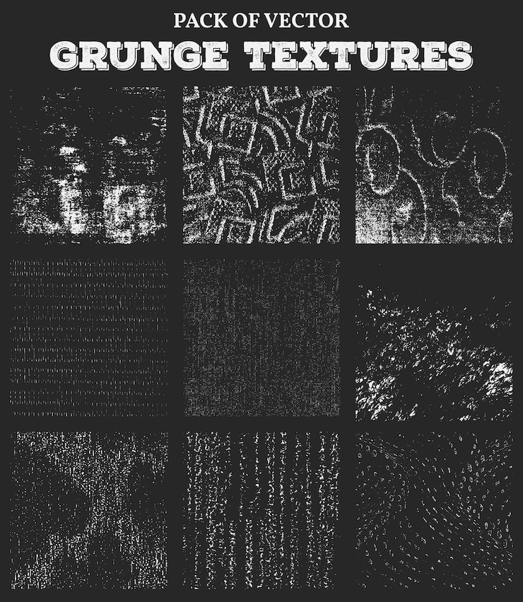 Wektor kolekcja grunge tekstury