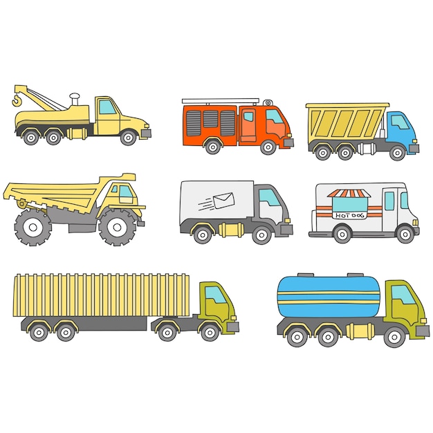 Kolekcja ikona transportu