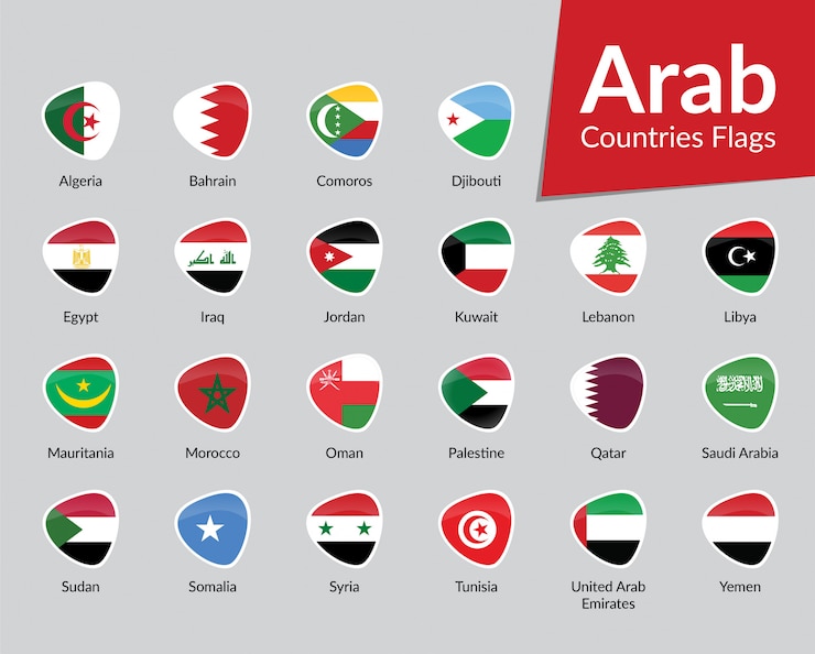 Kolekcja ikony flagi arabskiej