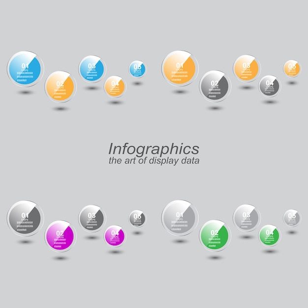 Plik wektorowy kolekcja infografik z krokami i opcjami baner do projektowania biznesu i szablonu strony internetowej