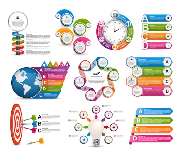 Kolekcja Infografiki Szablon. Elementy Wystroju.
