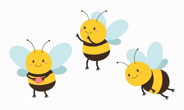 Kolekcja klipów Cartoon Bees