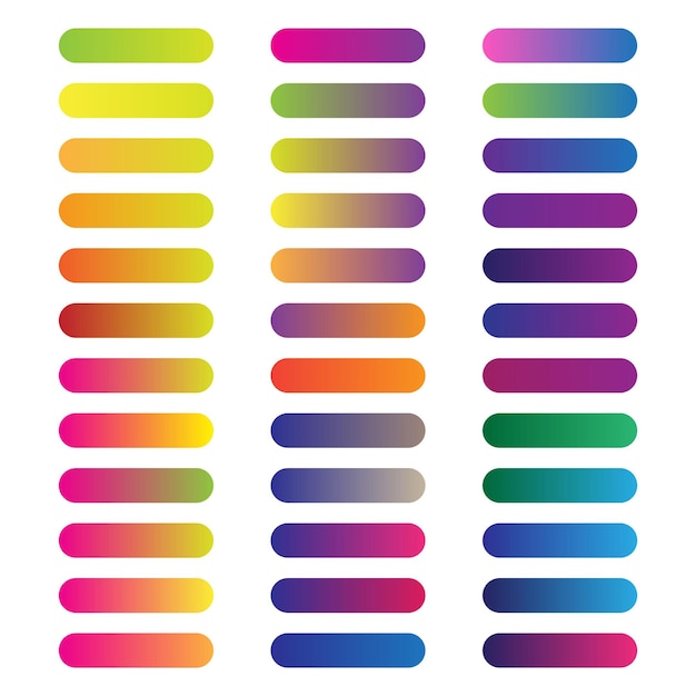 Kolekcja kolorowy gradient wektor
